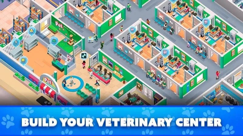 Giao diện và tính năng của game Pet Rescue Empire Tycoon.