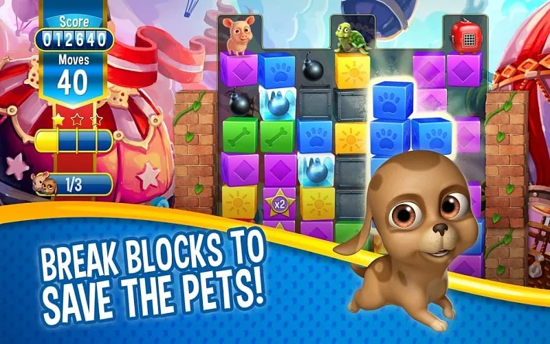 In-game screenshot showcasing the available boosters in Pet Rescue Saga.