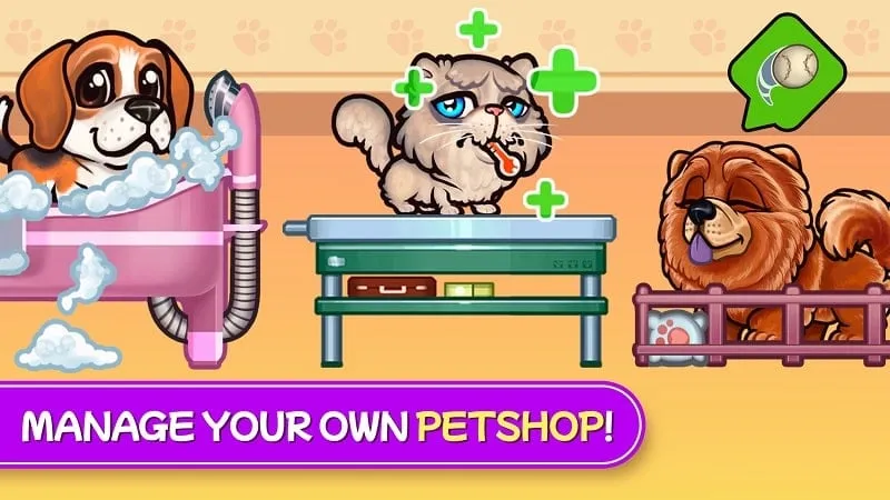 Proses download Pet Shop Fever MOD APK di perangkat Android.