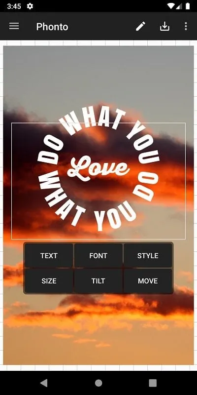 Phonto mod showcasing different font styles