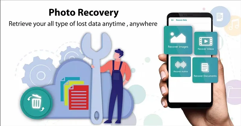 Interfaz de Photo Recovery Data Recovery mod mostrando funciones premium