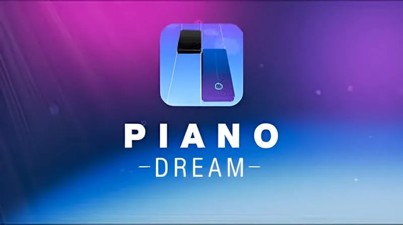 Màn hình chính của trò chơi Piano Dream hiển thị menu chọn bài hát.