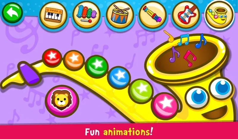 Piano Kids mod apk mostrando juegos educativos