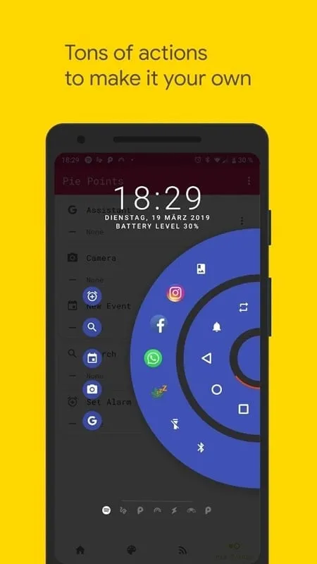 Pie Controls Gestures showcasing gesture customization