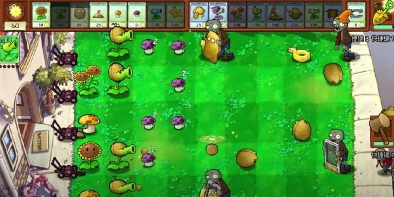 Tampilan game Plants vs Zombies Grafted apk mod