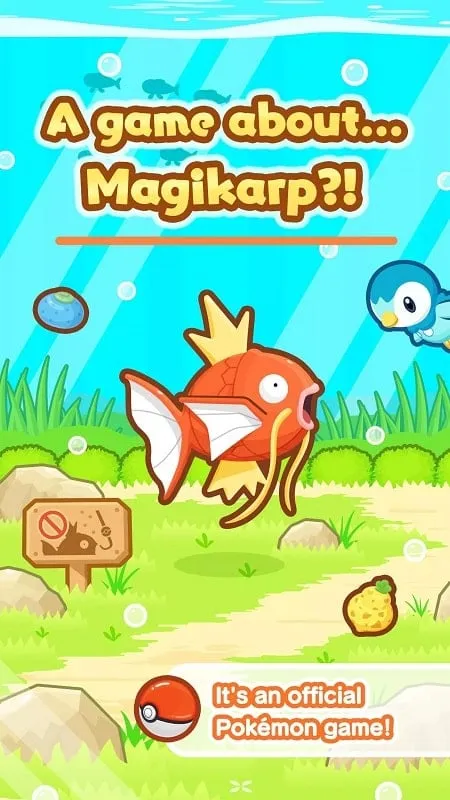 Tangkapan layar game Pokémon: Magikarp Jump