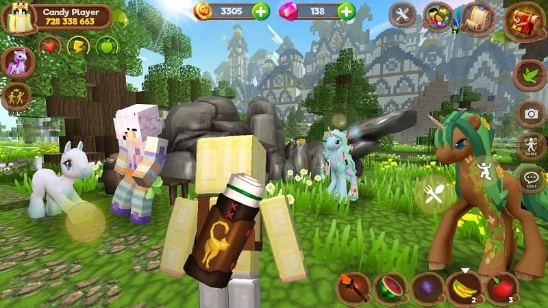 Jogo Pony World Craft para Android com dinheiro infinito.