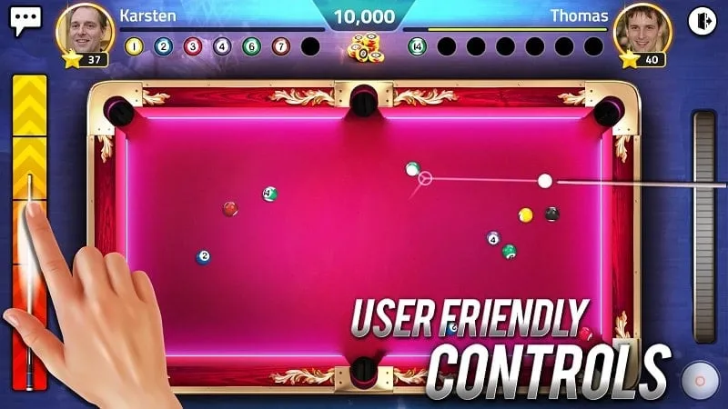 Hình ảnh gameplay Pool Legends 8 Ball Mania với tính năng mod