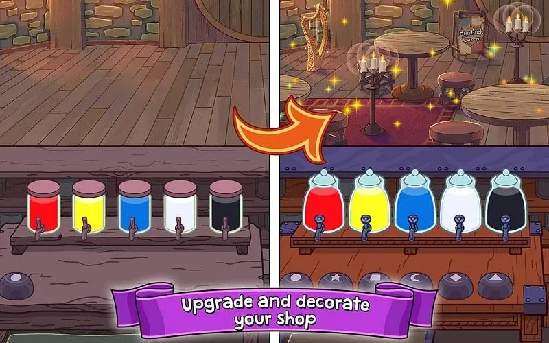 Displaying the achievement board in Potion Punch.