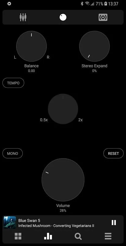 Poweramp showing music library with various albums