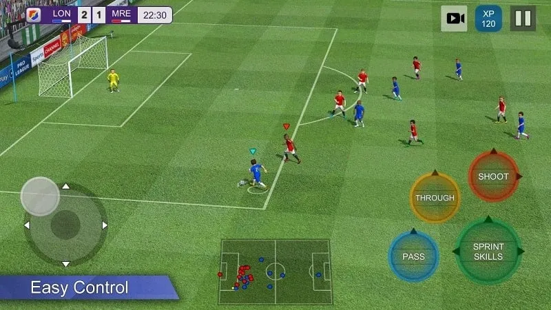 Baixando o Pro League Soccer MOD APK em um celular Android.