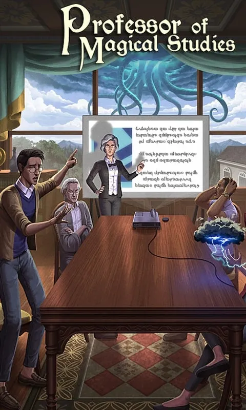 Gameplay Professor of Magical Studies dengan fitur mod.