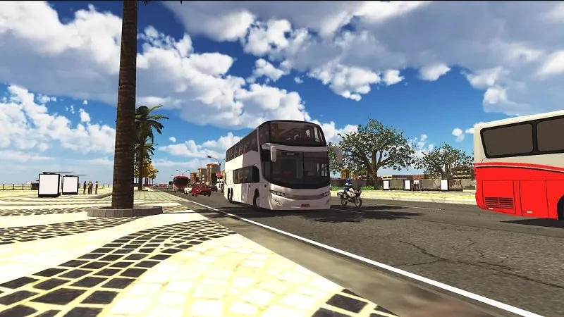 Selecionando um ônibus no Proton Bus Simulator Road com recursos desbloqueados.