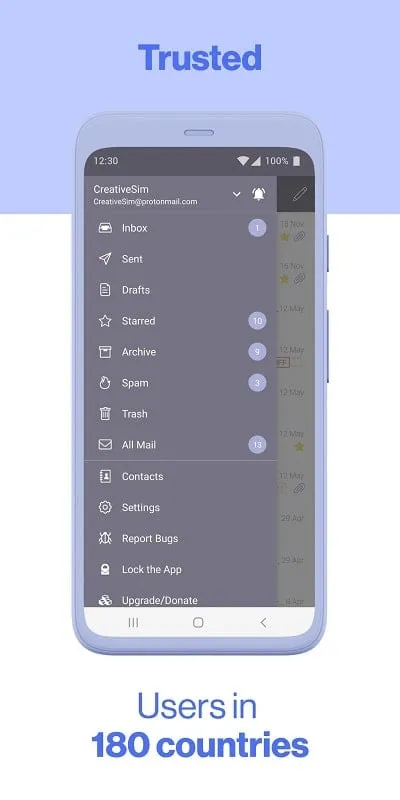 Email terenkripsi yang menampilkan keamanan ProtonMail