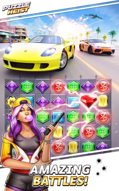 Puzzle Heist character selection screen.