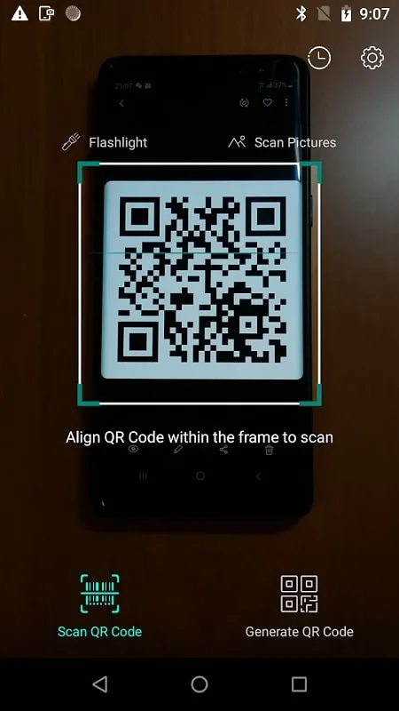 Escaneo en acción con QR Code Reader Generator