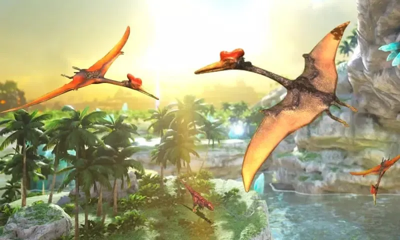 Simulador de Quetzalcoatlus MOD APK - Screenshot do Jogo