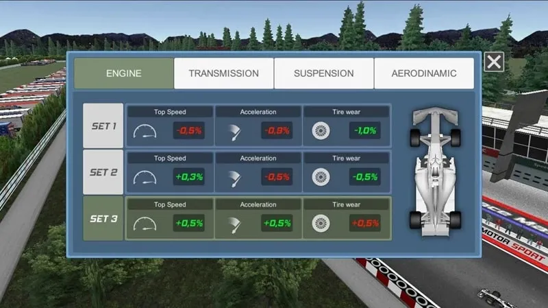 Managing your racing team in Race Master Manager mod.