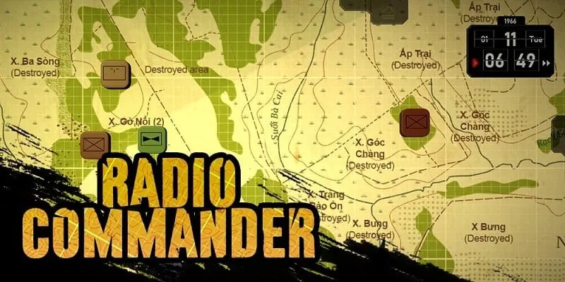 Planeando una estrategia en Radio Commander.