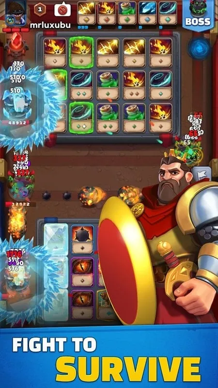 Giao diện không quảng cáo của Random Card Defense MOD.