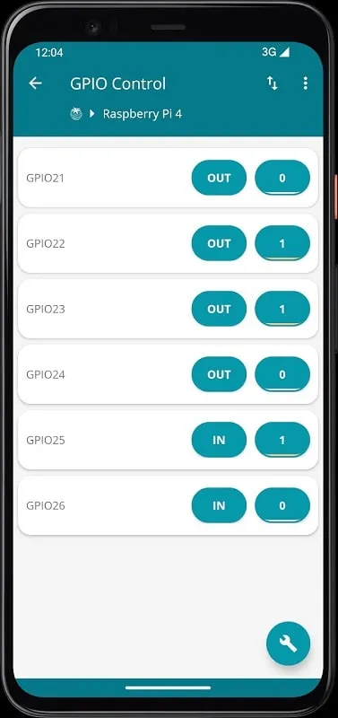 Antarmuka kontrol GPIO RaspController Mod