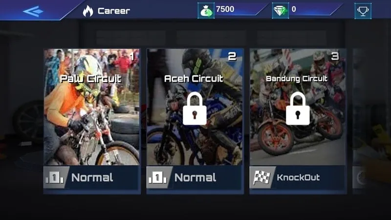 Upgrading bikes in Real Drag Bike Racing mod.