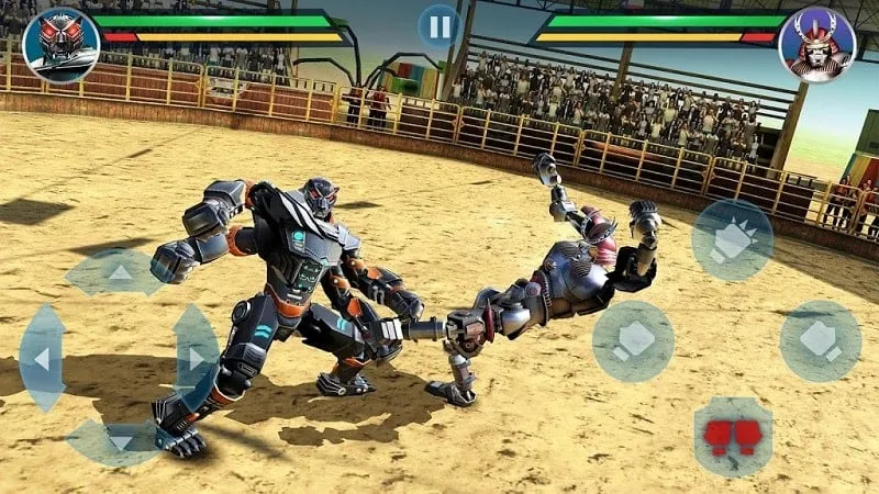 Captura de tela da jogabilidade do Real Steel mod apk.