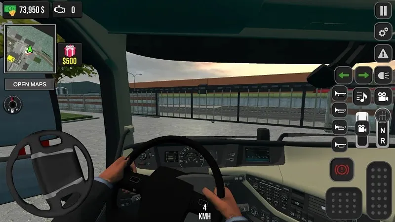 Diferentes modelos de caminhão no Real Truck Simulator.