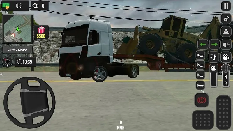 Real Truck Simulator com recursos do mod habilitados.