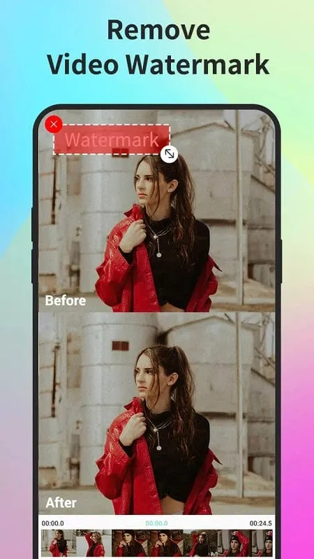 Remove Watermark Easy Retouch mod apk in action