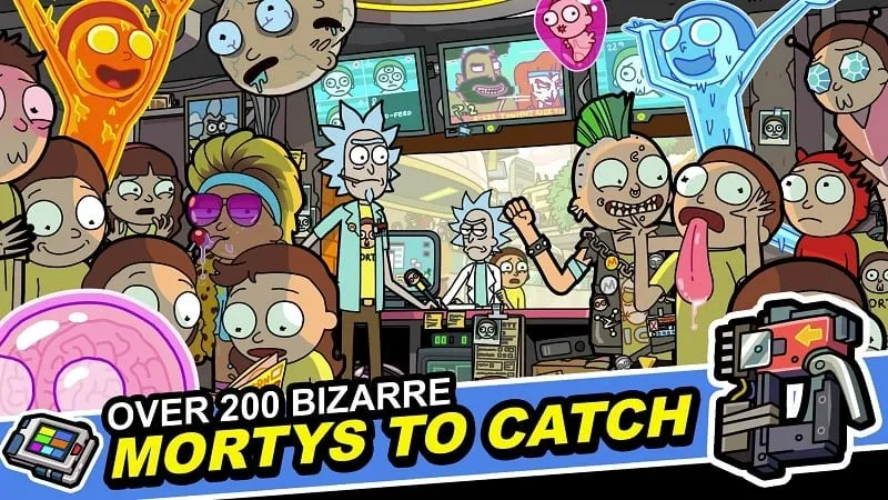 Màn hình tải xuống Rick and Morty Pocket Mortys mod.