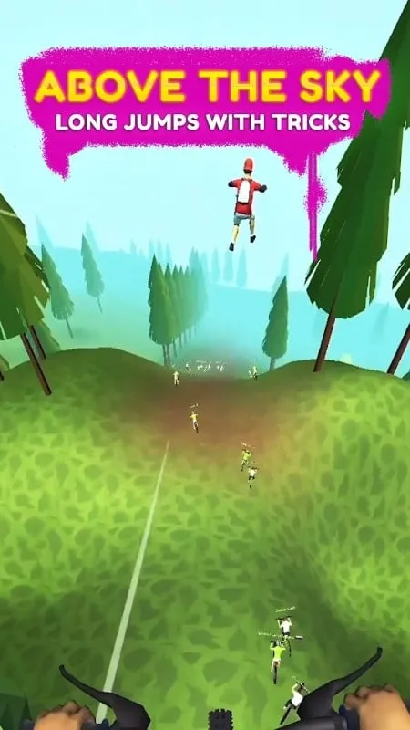 Gameplay screenshot showcasing various bike customization options.