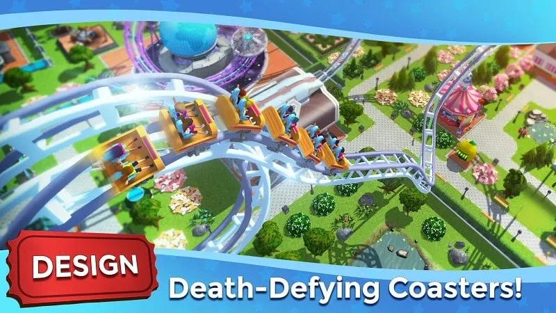 Quản lý tài nguyên trong giao diện game RollerCoaster Tycoon Touch