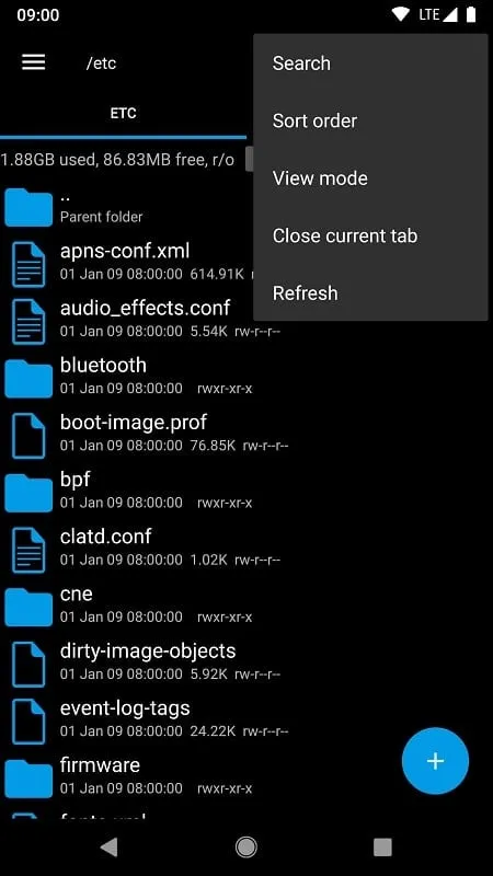 Usando o recurso de múltiplas guias no Root Explorer MOD APK