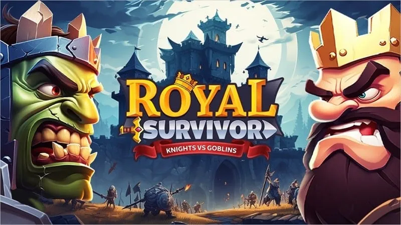 Tangkapan layar gameplay Royal Survivor Heroes Battle.