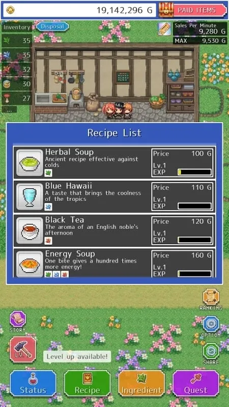 Instalando el APK de RPG Restaurant Idle Hack&Slash en un dispositivo Android.