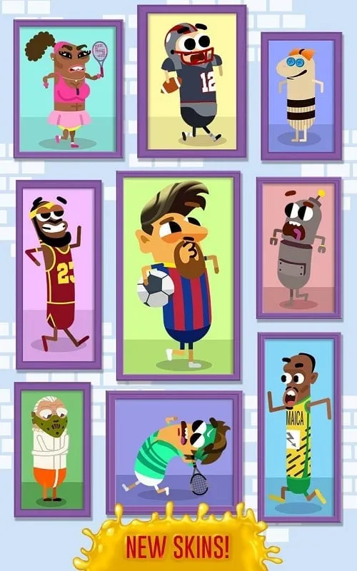 Customizing your sausage character with various accessories.