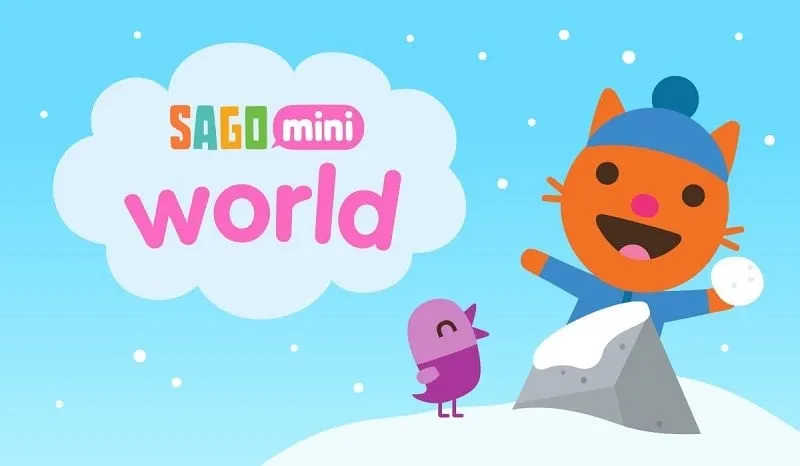 Downloading Sago Mini World MOD APK on an Android phone.