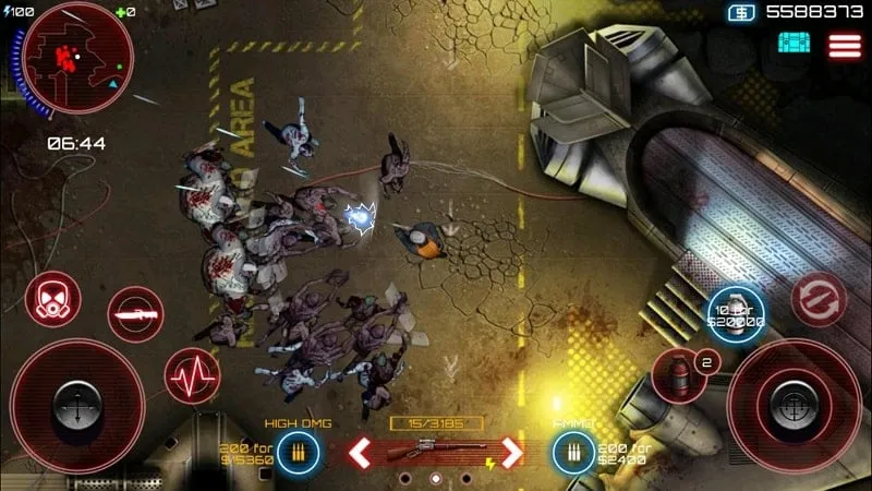 Menginstal mod apk SAS Zombie Assault 4 di perangkat seluler.