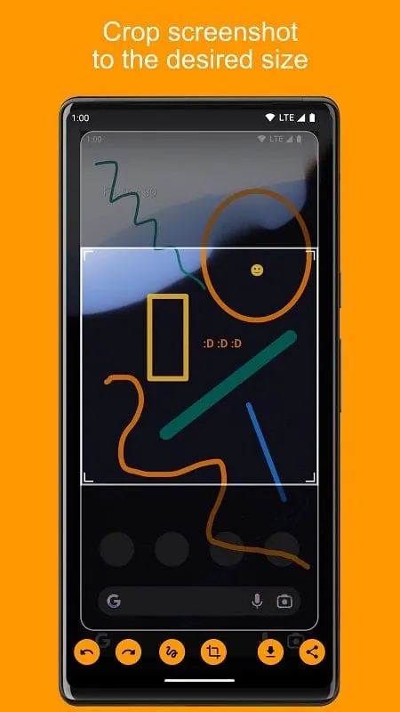 Menggunakan fitur menggambar di Screenshot Assistant MOD APK