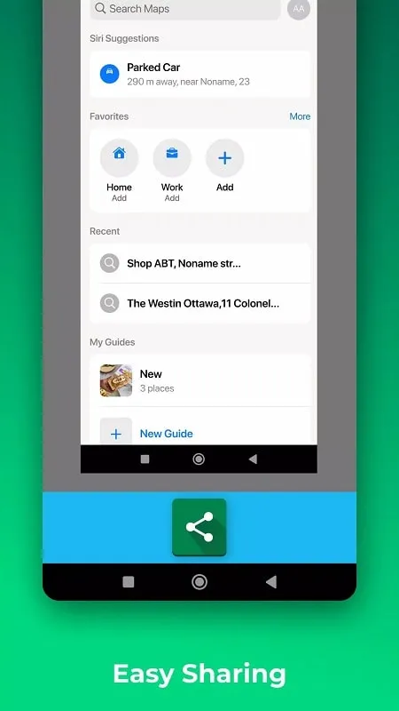 Screenshot X sharing feature example