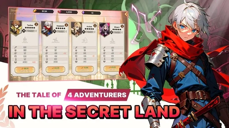 Lựa chọn nhân vật trong Secret Land Adventure mod.