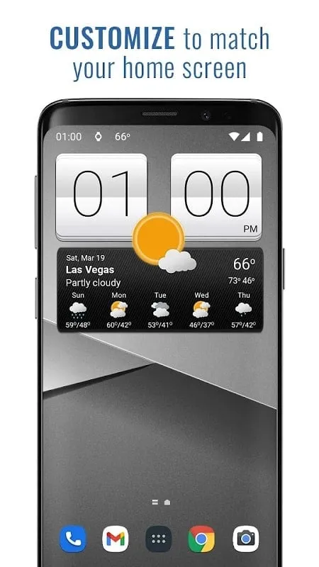 Sense V2 Flip Clock Weather mod customization options