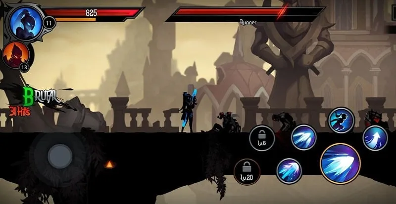 Tampilan pemilihan karakter di Shadow Knight.