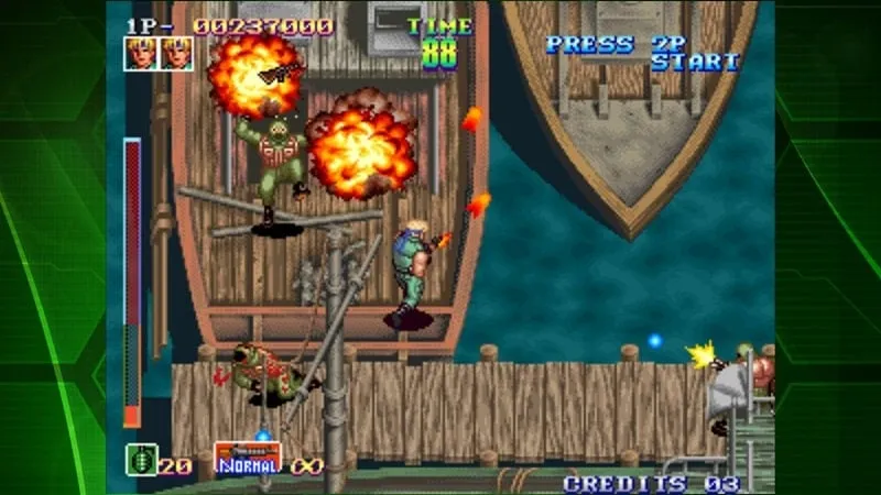 SHOCK TROOPERS ACA NEOGEO gameplay on Android.