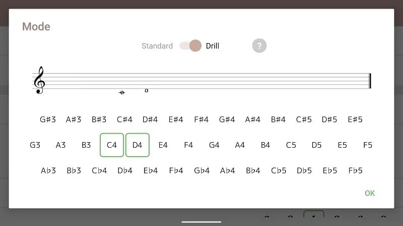 Descripción general de las funciones del mod de Sight Singing Pro