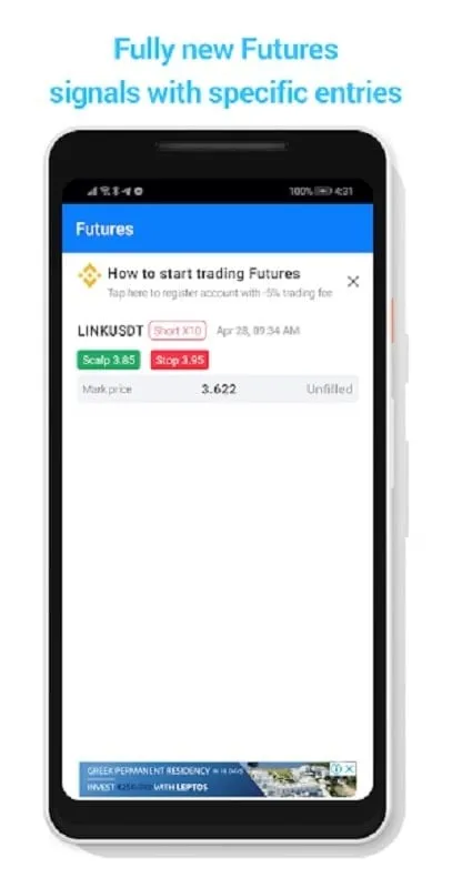 Signals Crypto mod notification feature demonstration