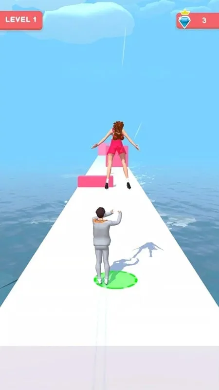 A figure skater performing a spin in Skate Up.