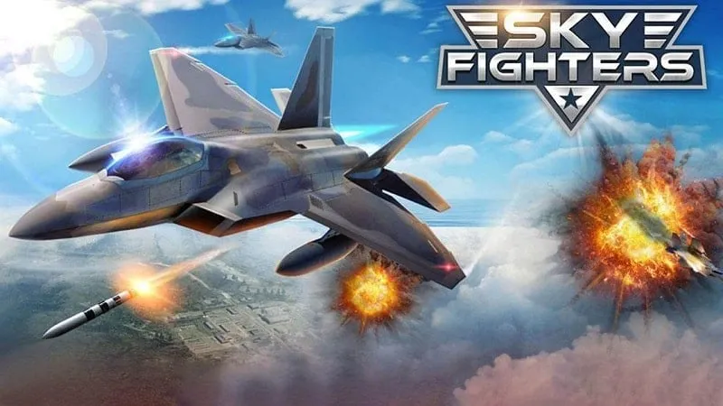 Cảnh chiến đấu trong Sky Fighters 3D.