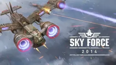 Sky Force gameplay on a mobile device.